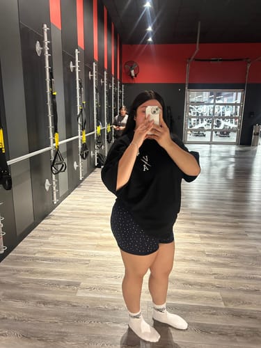 Customer photo review of Girlfriend Midi Short - Nightfall