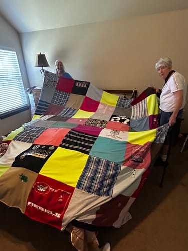 Customer photo review of Premium T Shirt Quilt