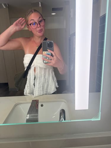 Customer photo review of Maya Pearl White Ring