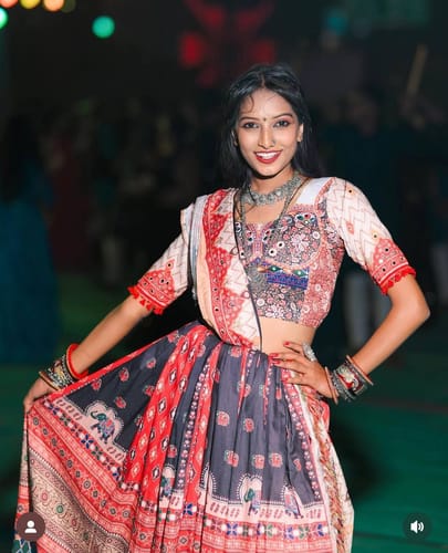 Customer photo review of Multi Color Magic cotton With Digital Print Lehenga Choli