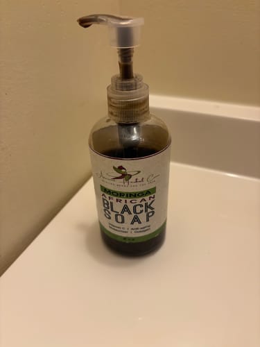 Customer photo review of Moringa African Black Soap - Liquid Formula