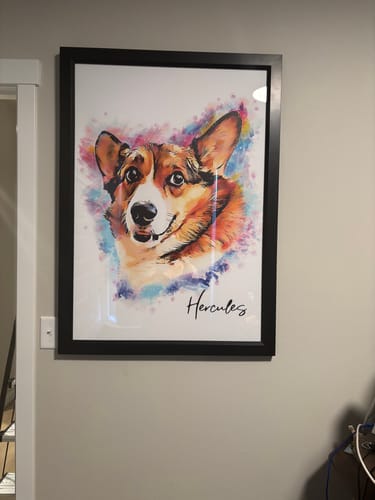 Customer photo review of Personalized Pet Portrait Prints - Neon Color Style