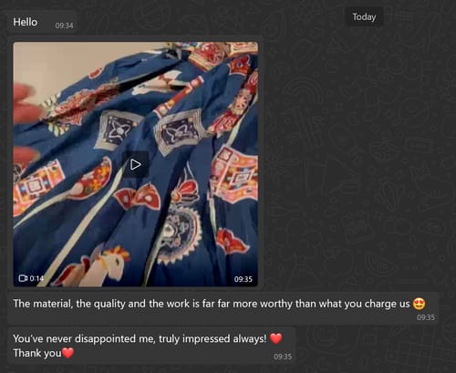 Customer photo review of Blue Color Digital Print with Mirror Work Navratri Lehenga Choli