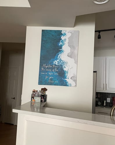 Customer photo review of Psalm 93:4 - Mightier Than The Waves Sign