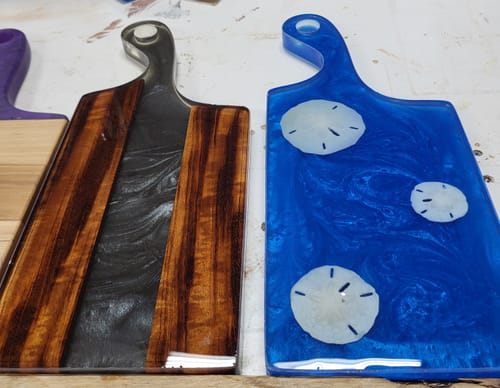 Customer photo review of 17.5x7x1" Small Free Flow Charcuterie Board Silicone Mold