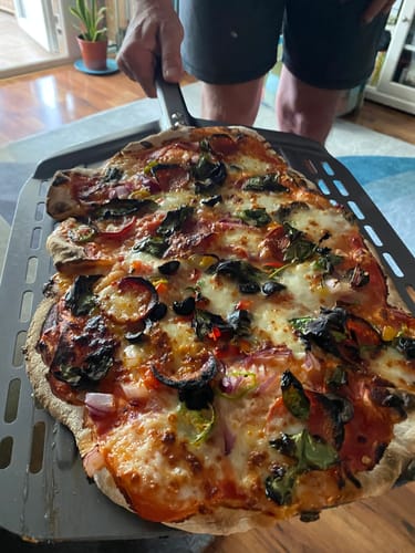 Customer photo review of Sourdough Pizza Dough Balls (Frozen)