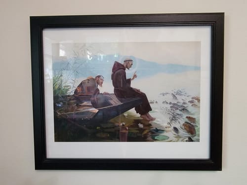 Customer photo review of New! St. Anthony of Padua Preaching to the Fish – Edouard Jerôme Paupion– Beautiful Catholic Art Print – Archival Quality