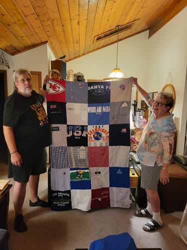 Customer photo review of Premium T Shirt Quilt