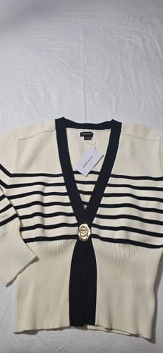 Customer photo review of V-Neck Knitted Cardigan