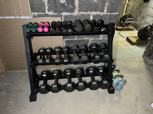 Customer photo review of RitFit 3-Tier Dumbbell Weight Rack for Home Gym