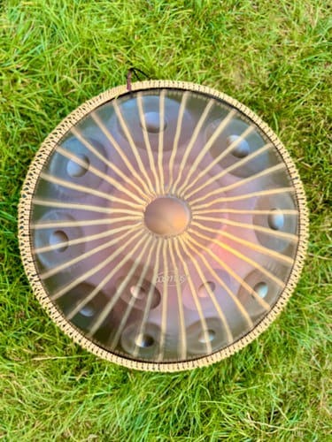 Customer photo review of Cosmos Handpan - Sun Totem 9/10/12 Notes in D Minor - Tambourine Gift Set