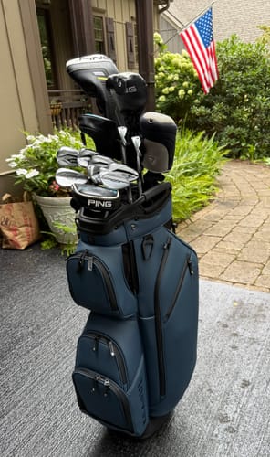 Customer photo review of LUX Cart Bag: Blue Steel