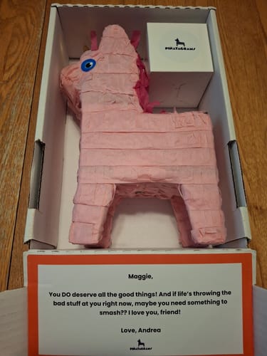 Customer photo review of You Deserve All the Good Things Piñatagram