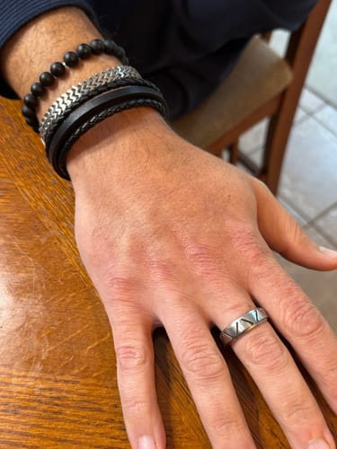 Customer photo review of Multi Strand Leather Bracelet