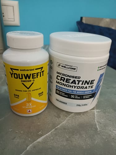Customer photo review of Wellcore - Micronised Creatine Monohydrate (250g, 83 Servings)