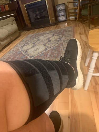 Customer photo review of Beltwell® Adjustable Calf Compression Wrap For Very Swollen Legs (1 wrap)