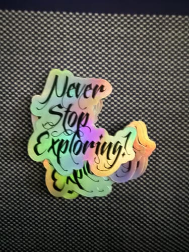 Customer photo review of 100 2.5" Custom Holographic Stickers