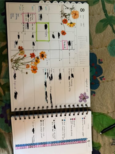 Customer photo review of 2025 Horizontal Week + Month Planner, Ocean Breeze