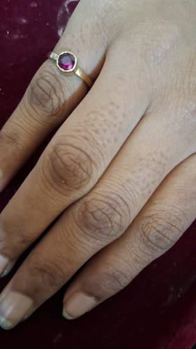 Customer photo review of Birthstone Signet Ring