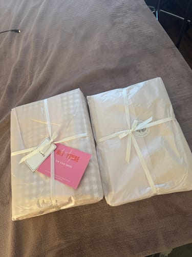 Customer photo review of Cotton Small Gingham Bedding Set - Yellow