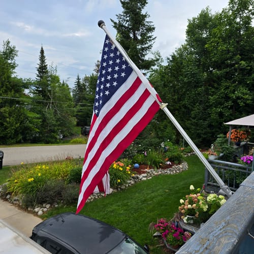 Customer photo review of Ultra Heavy Duty American Flag - 2-ply Polyester - Made In USA