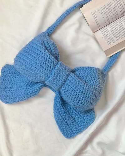 Customer photo review of Handmade Crochet Bow Bag đ