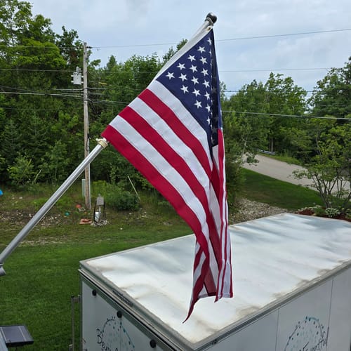 Customer photo review of Ultra Heavy Duty American Flag - 2-ply Polyester - Made In USA