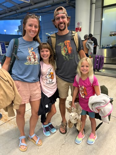 Customer photo review of Field Mouse Backpacker Kids T-Shirt