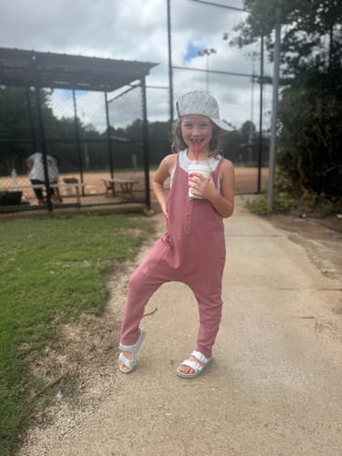 Customer photo review of waffle tank - heathered grey