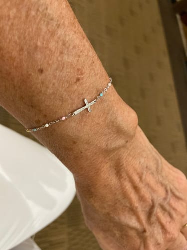 Customer photo review of My Small Circle Of Female Friends Cross Bracelet