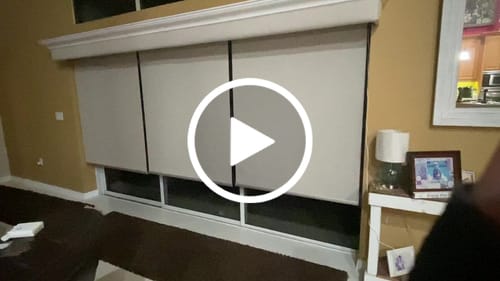 Customer video review of SmartWings Motorized Light Filtering Roller Shades 70% Blackout Safari