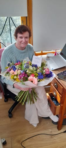 Customer photo review of Pink Passion Flower Bouquet