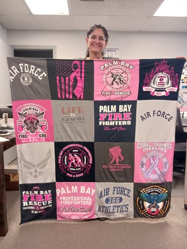 Customer photo review of Premium T Shirt Quilt