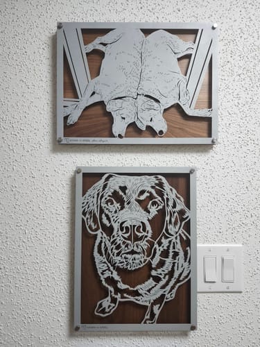 Customer photo review of Custom Pet Metal Portrait