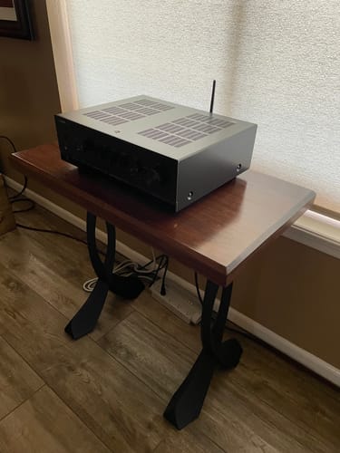 Customer photo review of Console Table Legs 28H 16W Metal Furniture Base 207 Curva