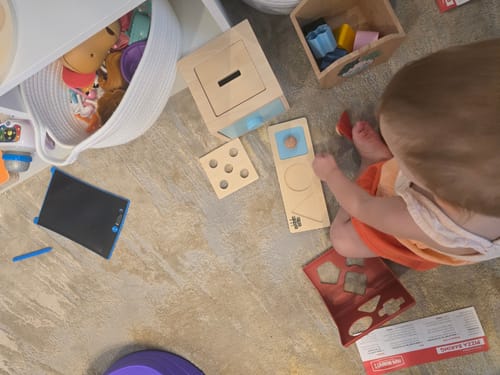 Customer photo review of Curated Monthly Baby Box