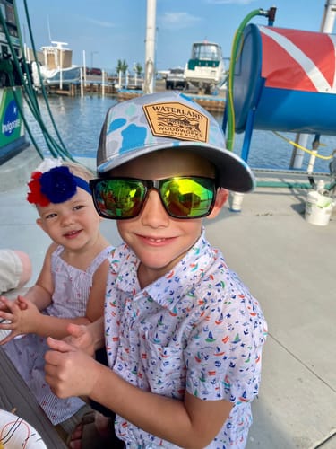 Customer photo review of Custom Leather Patch Hats Richardson CAMO Laser Engraved