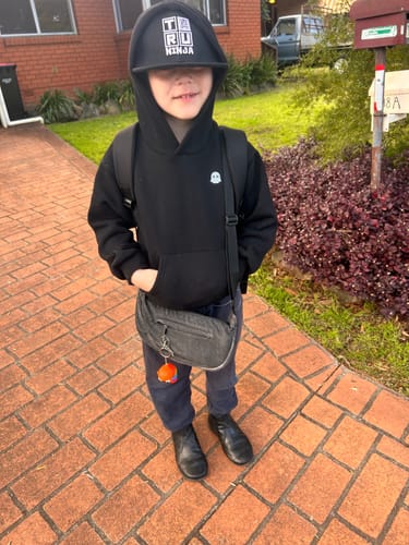 Customer photo review of The Classic Kids Squiddy Hoodie