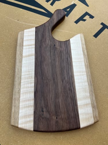 Customer photo review of 12.5x6.8" Small Free Flow Cheese Board Acrylic Router Template