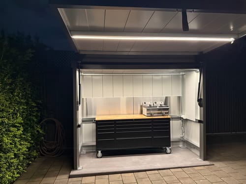 Customer photo review of 72" Stainless or Black Workbench Tool Trolley - Amazing Quality!