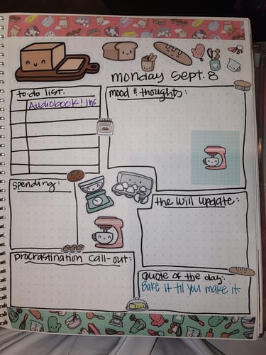 Customer photo review of Cozy Bakery Theme Hobonichi Cousin Weekly Kit (Set of 3)