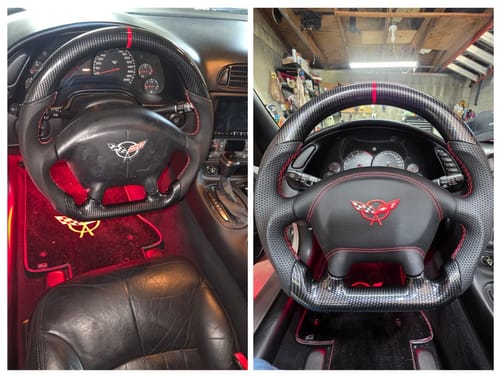 Customer photo review of Genuine Carbon Fiber Steering Wheel For C5 Corvette 1997-2004
