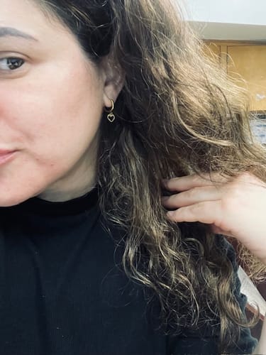 Customer photo review of 'Tainted Hearts' Hoop Earrings