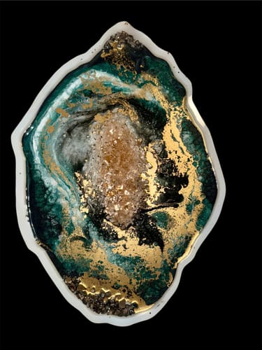 Customer photo review of 20x14x0.75" Large Geode Silicone Mold For Epoxy Resin - Geode Mold