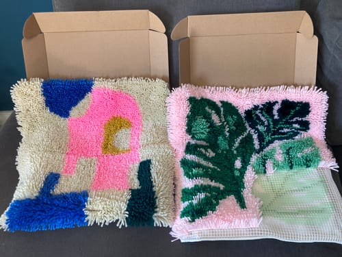 Customer photo review of The Crafts Collective Mystery Bundles - Latch Hook Cushions