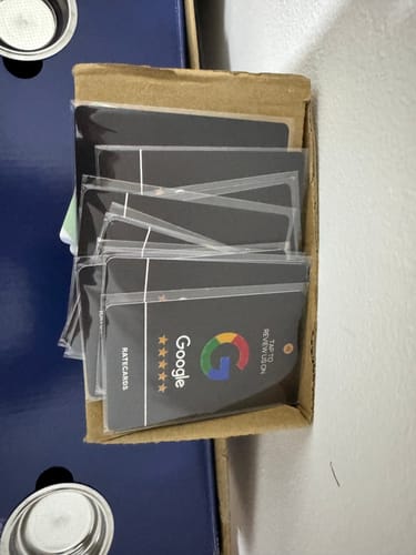 Customer photo review of RATECARDS™ - Google Review Card Premium Black