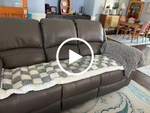 Customer video review of NEW 2-in-1 Furniture Protector & Dog Bed Couch Cover with Thick Orthopedic Padding, Non-Slip Grip, Scratch-Resistant Surface & Machine-Washable Fabric