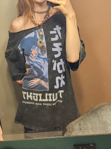 Customer photo review of TASOGARE | Heavy Oversized Tee | Faded Black