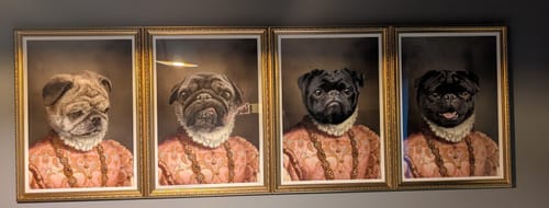 Customer photo review of The Duchess - Custom Vintage Pet Portrait