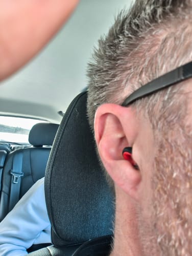 Customer photo review of 1 + 1 Set FREE - Moto Earplugs, - 27 dB